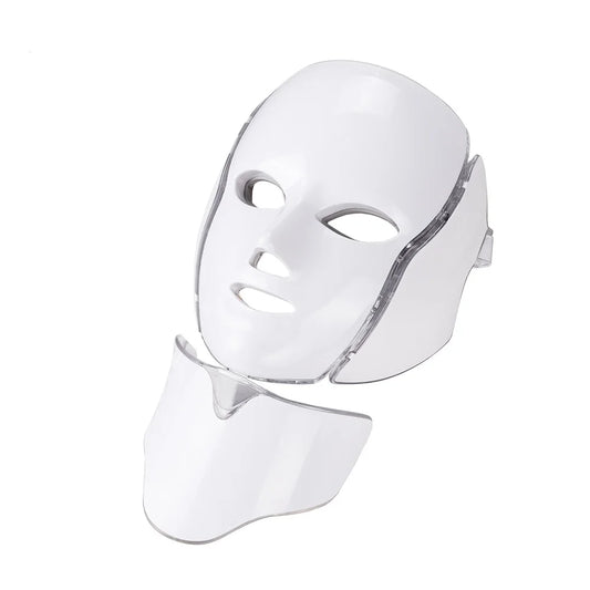 LED Facial  and Neck Light Therapy Mask - 7 Settings for Skin Rejuvenation