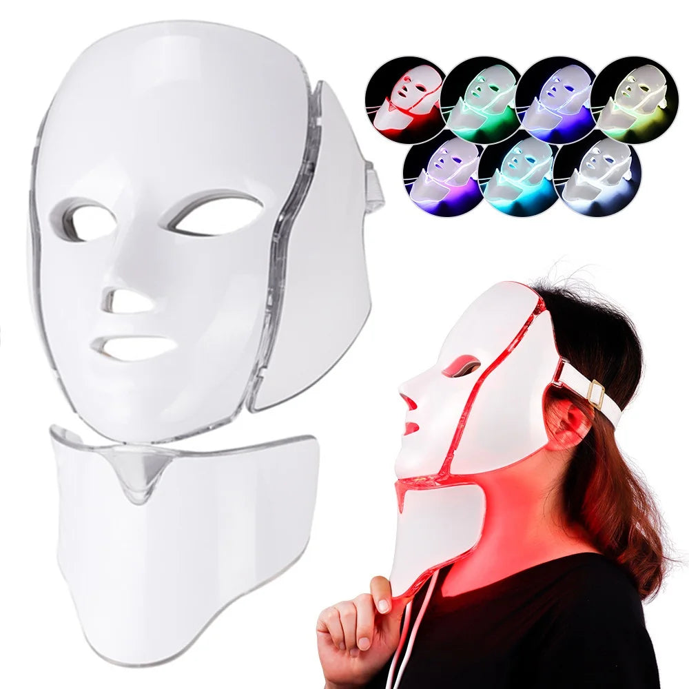 LED Facial  and Neck Beauty Mask Rejuvenation Treatment